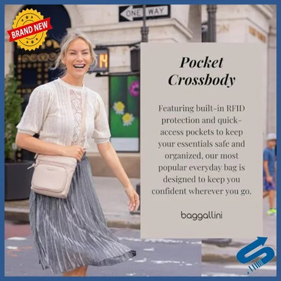 Small Lightweight Crossbody Bag Water-Resistant RFID Travel Purse